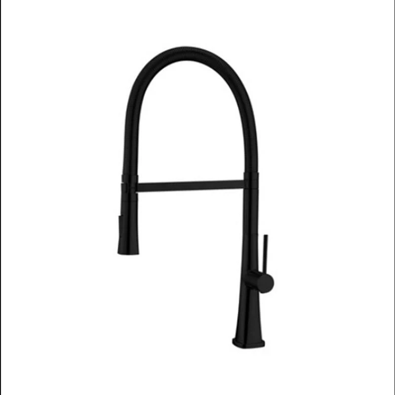 Modern Wind Kitchen Sink Hot And Cold Water Faucet Zinc Alloy Pull Telescopic Faucet Sink Splashproof