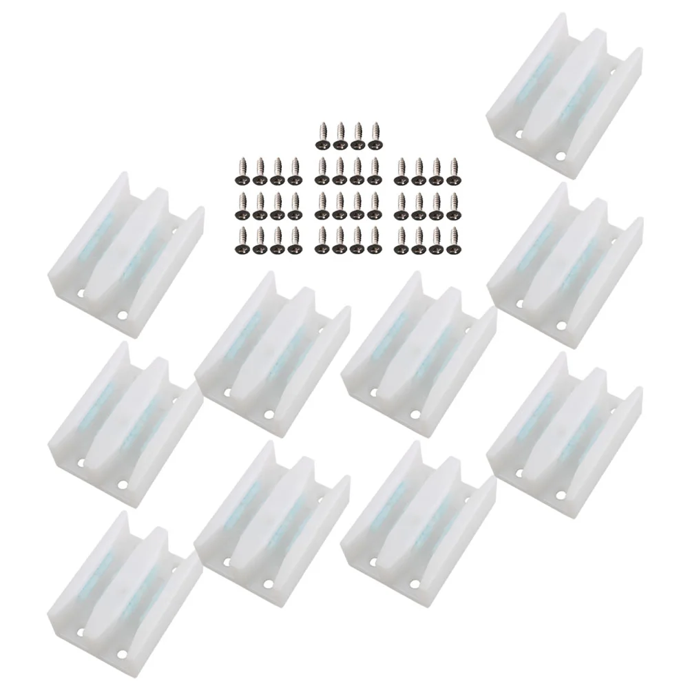 10 Pcs Anti-collision Side Door Block Bottom Guide Shower Guides for Glass Sliding Doors