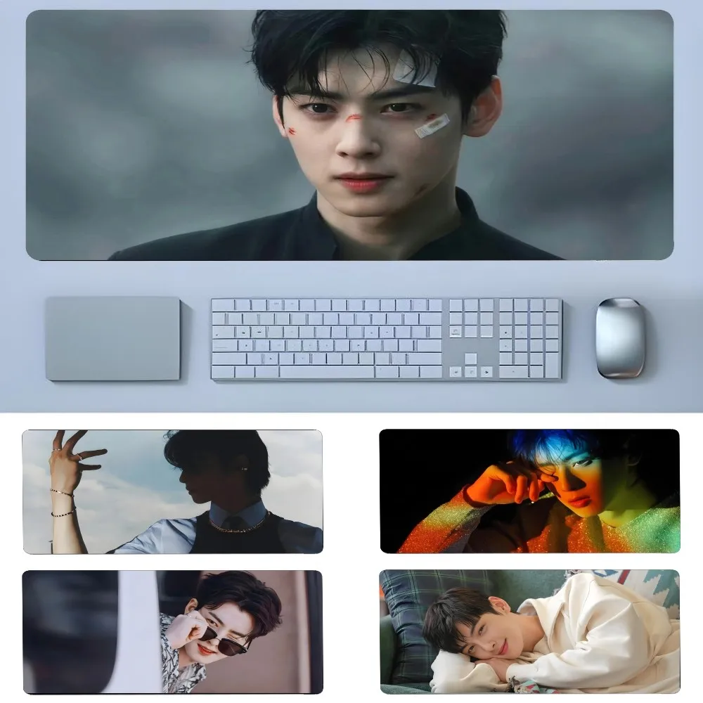 

Cha Eun Woo Mousepad New Arrivals Large Gaming Mousepad L XL XXL Gamer Mouse Pad Size For Keyboards Mat