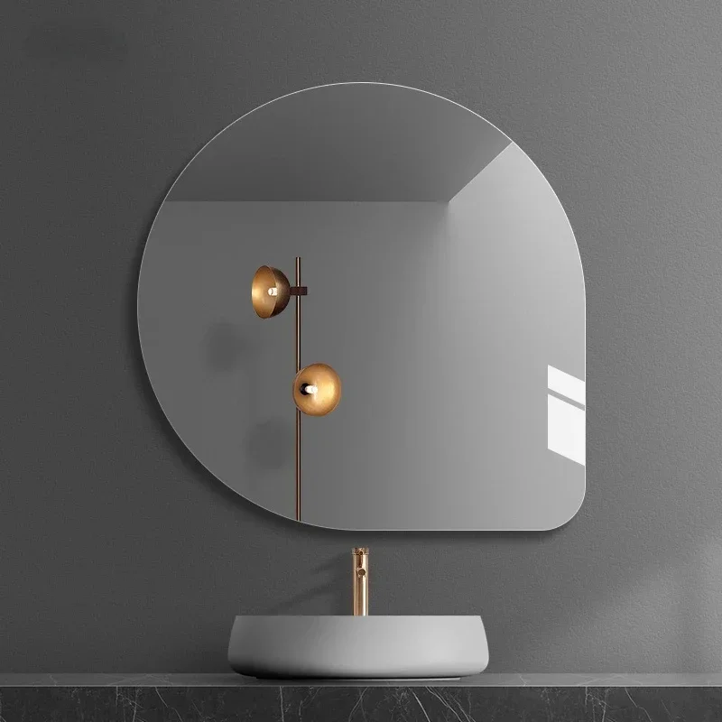 

Bathroom Shower Mirror Wall Mounted Makeup Hairdressing Irregular Mirror Aesthetic Large Espejo Pared Vanity Accessories EB5BM