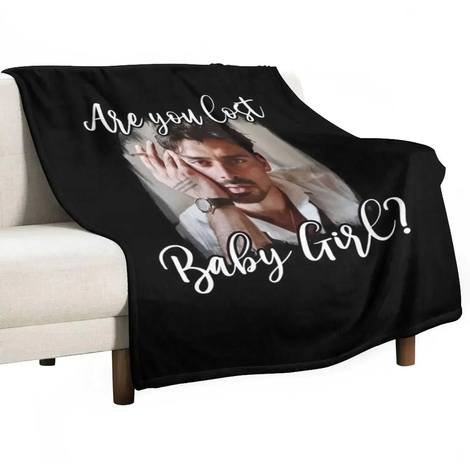 Are you lost baby girl cute funny Netflix 365 dni days massimo movie Laura Poland Throw Blanket Summer Beddings Large Blankets