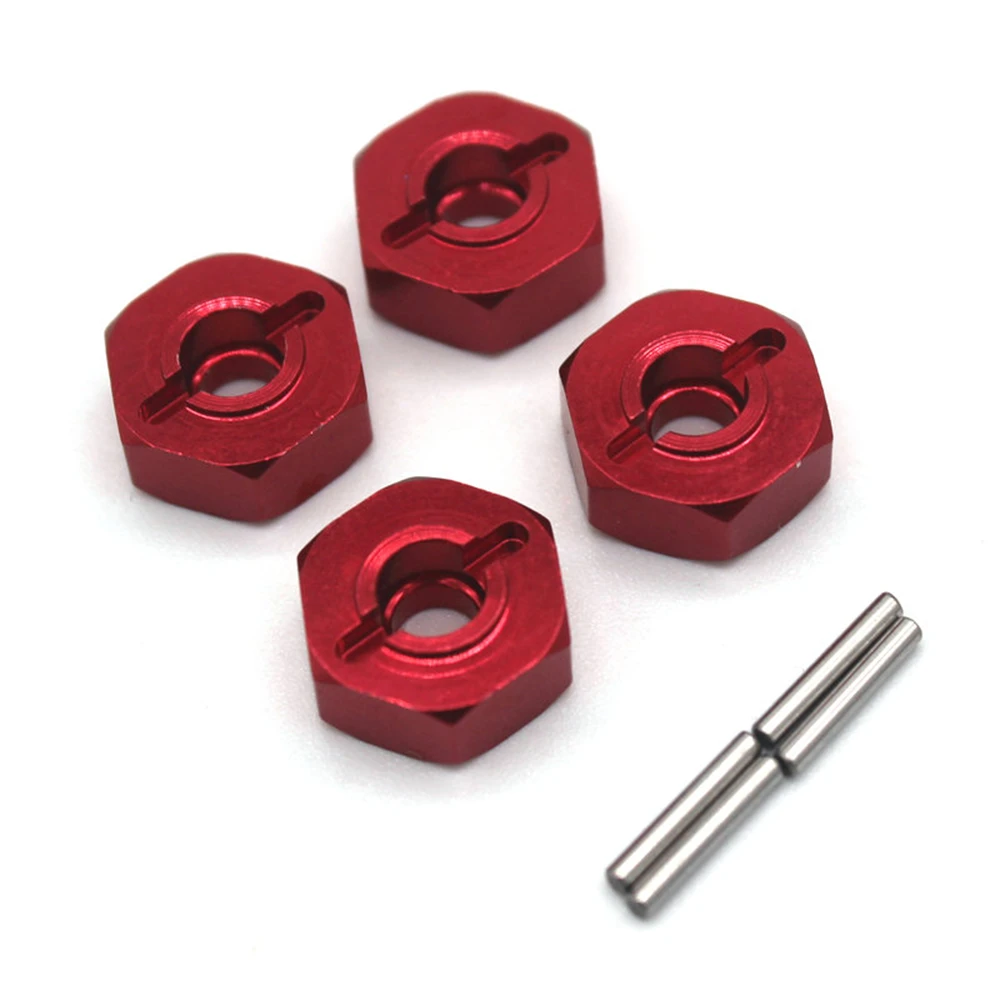 4PCS อัพเกรดชิ้นส่วนโลหะอะแดปเตอร์หกเหลี่ยมสําหรับ 1/14 ZD Racing MT16 Rlaarlo JIUSI MT14R PT14R RC รถยนต์รุ่นอะไหล่ Accs