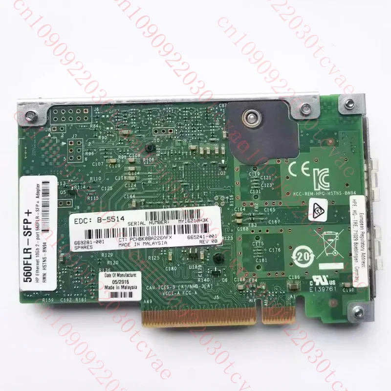 

Original 665241 -001 669281 -001 For HP 10GB G8 G9 Dual-Port Gigabit 560FLR SFP High Quality 100% Tested