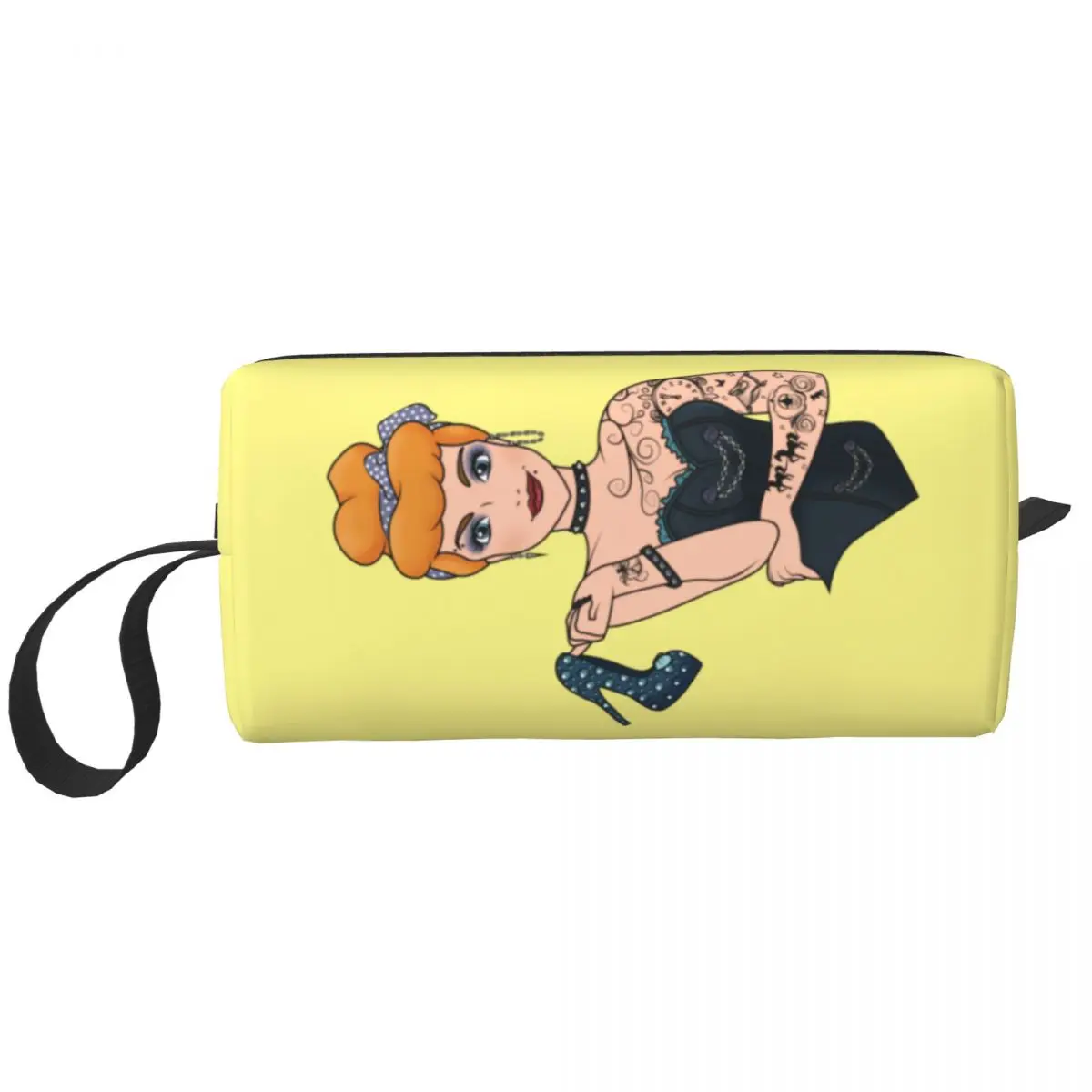 

Custom Cute Punk Princess Cenicienta Travel Toiletry Bag for Women Makeup Cosmetic Organizer Beauty Storage Dopp Kit