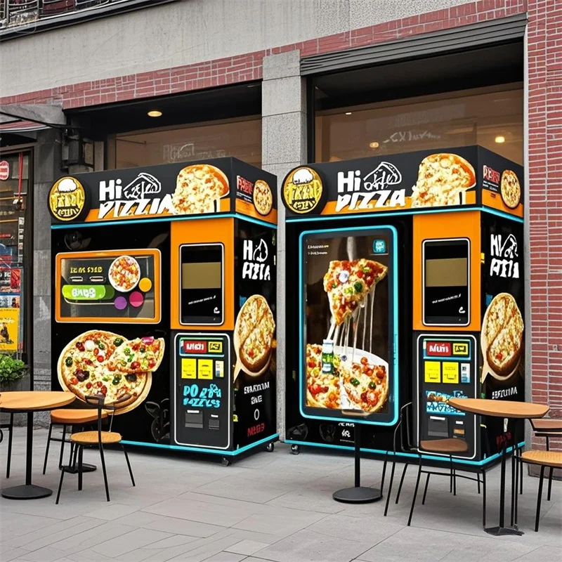 Automatic 12-Inch Smart Pizza Vending Machine with SDK Multi-Payment Auto Clean & 69 PCS Capacity HIGH QUALITY