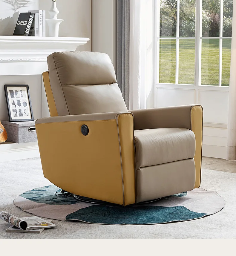 

Nail sofa first-class space cabin living room multifunctional foldable charging massage PU silicone leather electric sofa chair