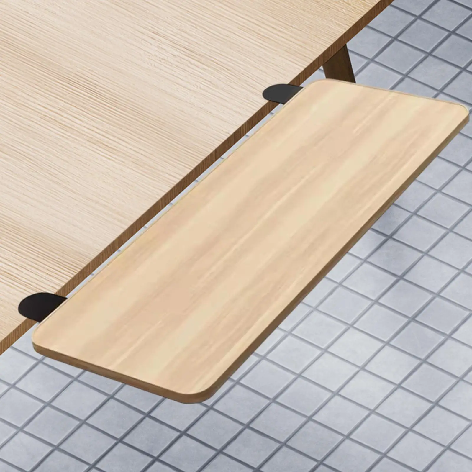 Desktop Extension Board Sturdy Computer Desktop Extension Board Without Punching Ergonomics Desk Extender Tray for Home Office