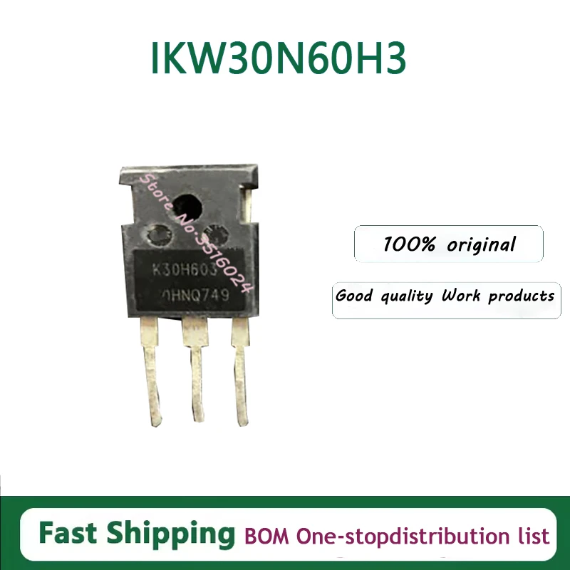 10PCS/lot  K30H603 IKW30N60H3 TO-247 600V 30A 100% NEW