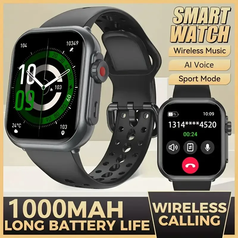

Smart Watch for Men And Women 1.85" HD Screen Fitness Tracker with 1000mAh Battery 100-Day Standby Heart Rate And Sleep Monitor