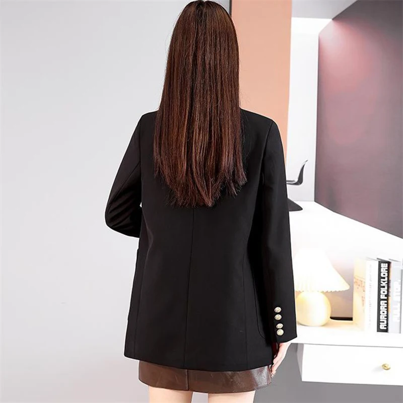 Chic Casual Giacca Sportiva Professionale Outwear Donna Primavera Autunno 2026 Nuovo Doppio Petto High-End Coreano Allentato Blazer Magliette E Camicette