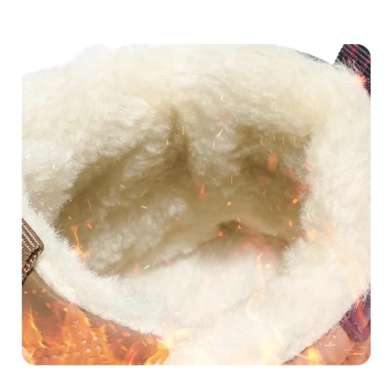 2025 جديد الشتاء الرجال منصة الأحذية في الهواء الطلق الباردة واقية أحذية التنزه غير رسمية موضة رجالي عدم الانزلاق سميكة أحذية قطنية دافئة