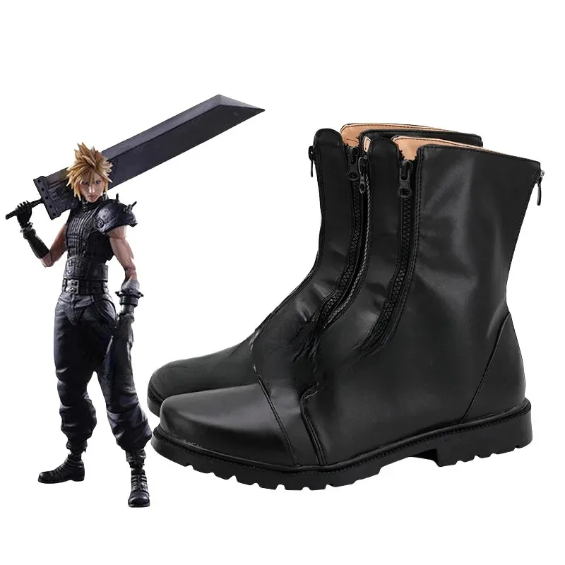 

2025 11 Game Final Fantasy VIICloud Strife Cosplay Shoes Boots Props Halloween Party Role Play Custom Made Aksesori