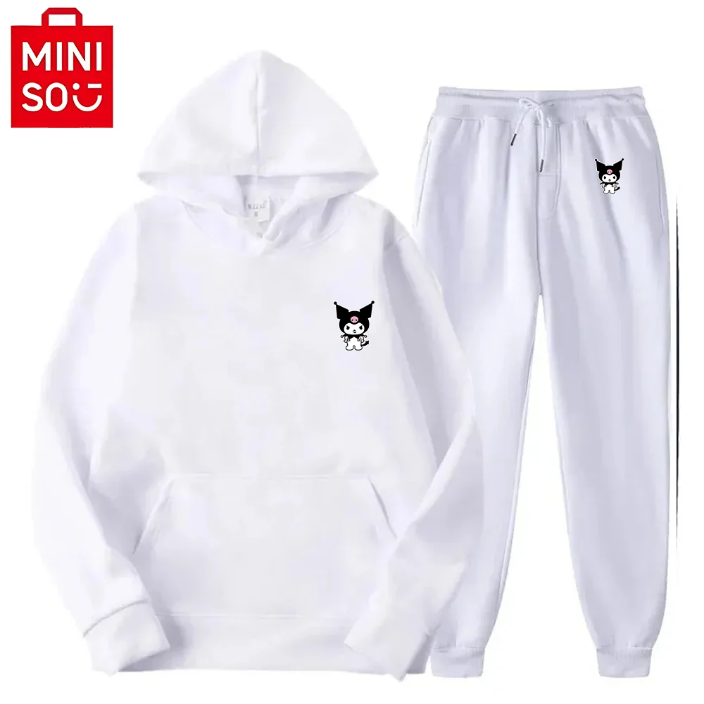 MINISO New hot selling items Sanrio Casual Clothes Drawstring Kangaroo Pocket Hoodie Coordinates Kuromi Melody Cartoon Anime