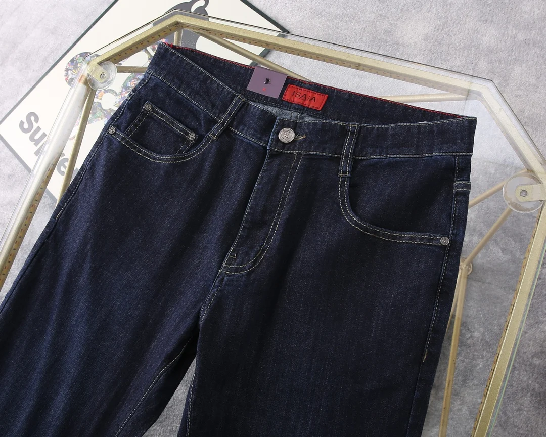 BILLIONAIRE BLSK CPRT Jeans tipis pria katun 2025 kasual musim semi musim panas baru bordir nyaman mode ukuran besar 30-40 celana