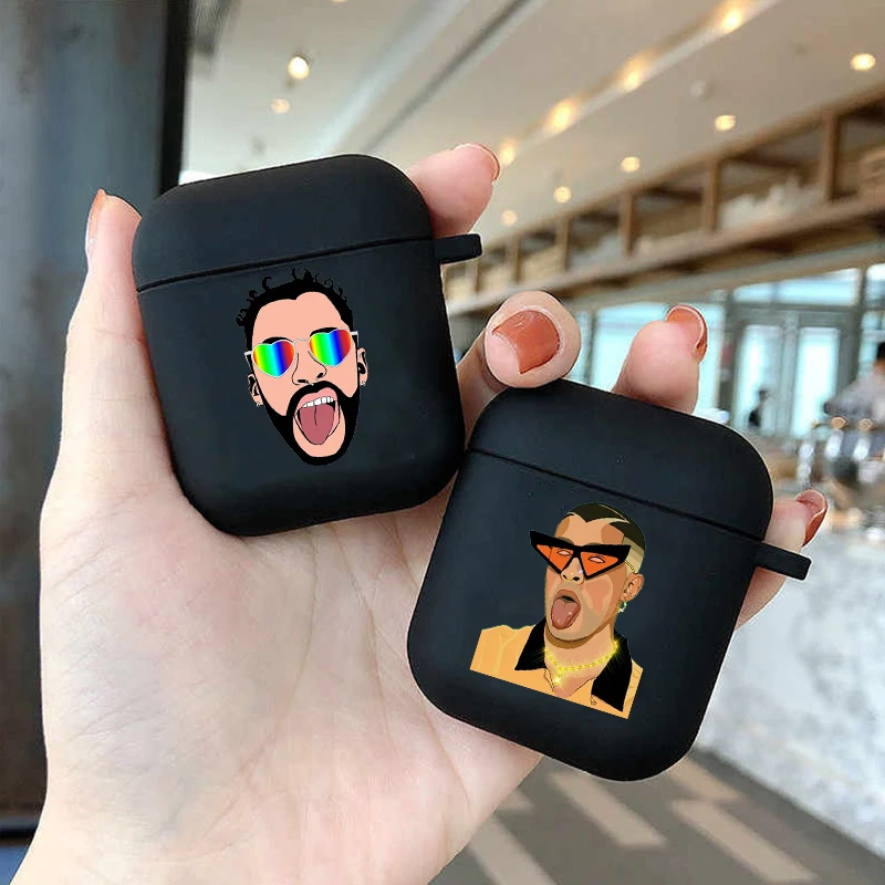 

Yo Perreo Sola Bad Bunny Maluma Soft TPU Case For AirPods 1 2 3 4 Pro black Silicone Wireless Bluetooth Earphone Box Cover