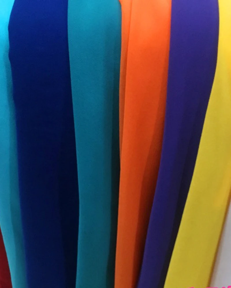 5/Meters 75D Solid Pearl Chiffon Fabric for Dressmaking Soft Polyester Organza Fabric Draping Lining DIY Sewing Materials