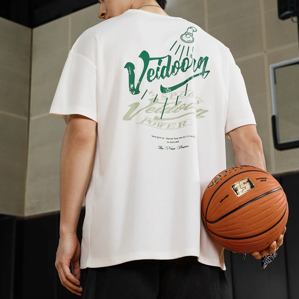Herren-T-Shirt, schnell trocknend, atmungsaktiv, feuchtigkeitsableitend, kurzärmelig, für Fitness, Laufen, Fitness, Workout, Wandern, Camping, Sport, Sport-T-Shirt