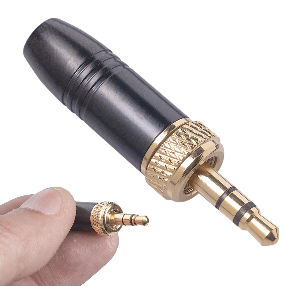 3.5mm Stereo Plug Connector Replacement For Wireless Microphone Cable Audio Adapter Microphone Plug