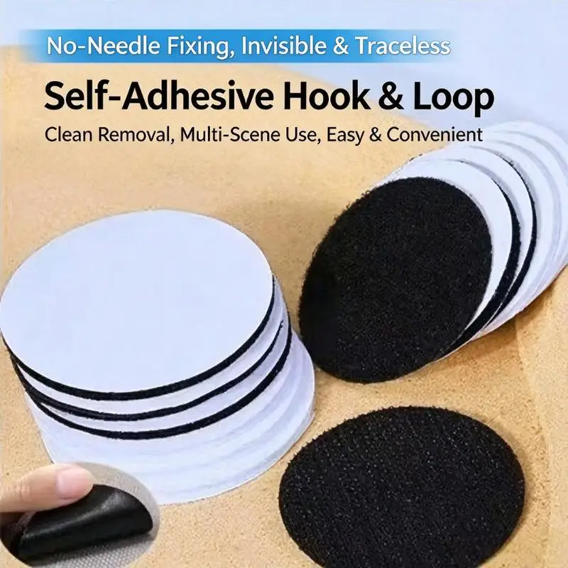 Round Hook And Loop Sheet Grippers 20/30Pcs Non Slip Self Adhesive Reusable Sticker For Sofa Mattress Bed Sheet Fastening