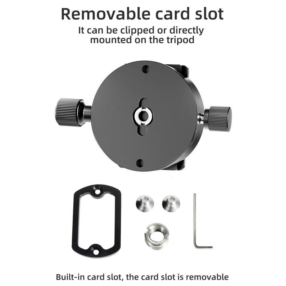 Panoramic Rotating Quick Release Plate Clamp Tripod Gimbal Universal Clamp SLR Camera Photography Quick Release Base