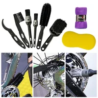Juego de Herramientas de limpieza de bicicletas, Kit de cepillo de limpieza para bicicletas, para montaña, carretera, ciudad, BMX y bicicleta plegable, 8 Uds.