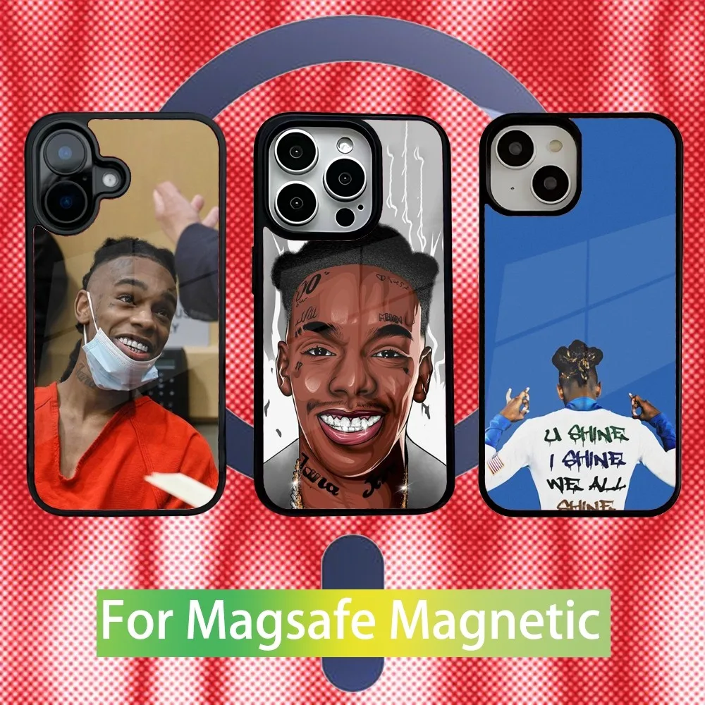 

YNW Melly Rapper Phone Case For iPhone 16,15,14,13,12,11,Pro,Max,Plus,Mini New Magsafe Magnetic Wireless Charging