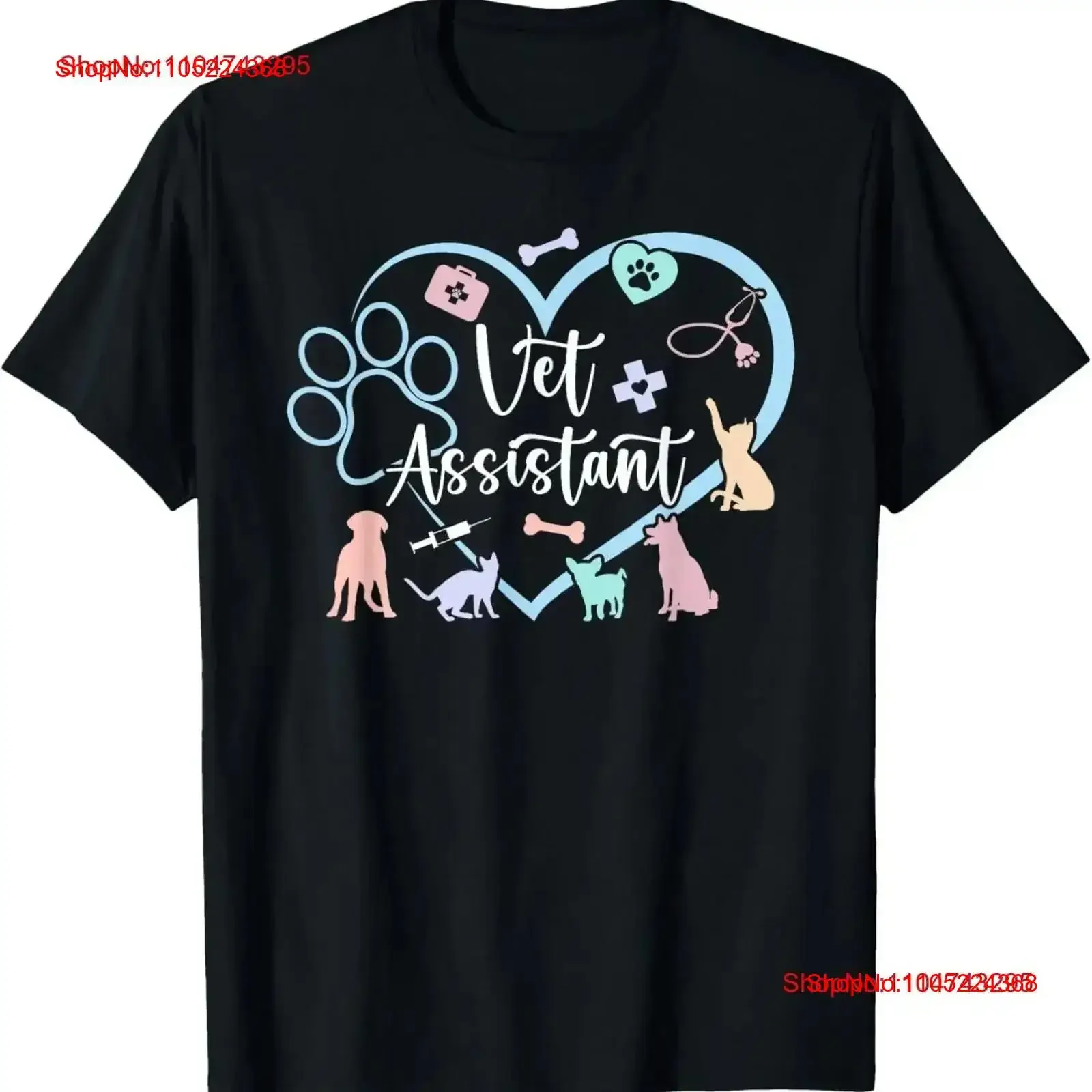 Vet Assistant Heart Veterinary Appreciation T Shirt vintage Washed designer clothes Breathable streetwear Soft homme vintage