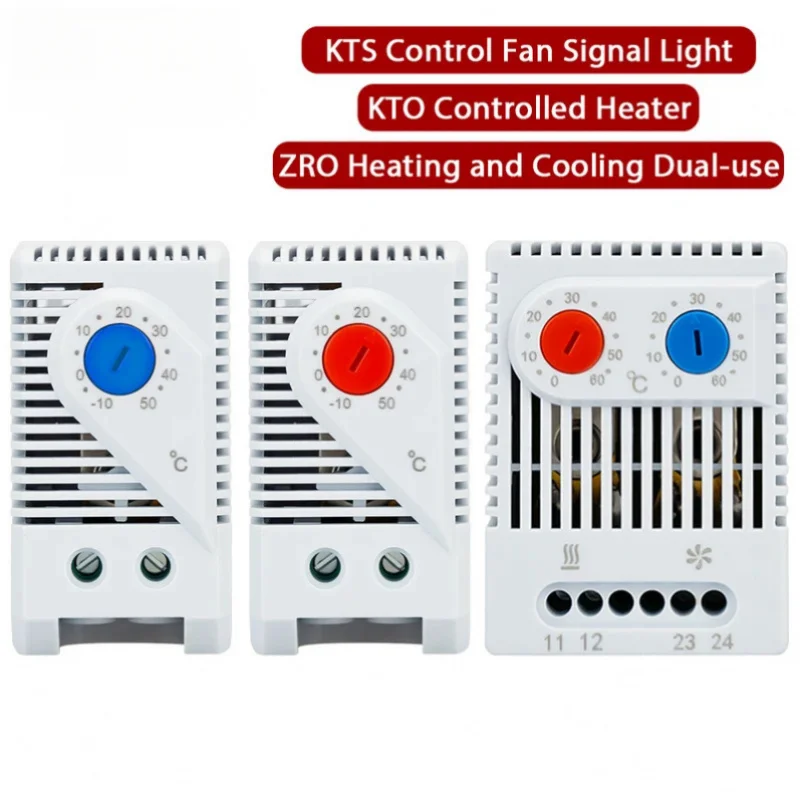 

DIN Rail Cabinet Temperature Controller Industrial Thermostat KTO011 KTS011 0 to 60 Degree Centigrade Mechanical Thermoregulator