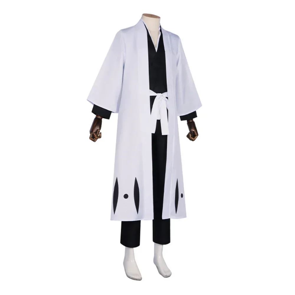 Anime Bleach Aizen Sousuke Cosplay Costume Adult Unisex Thousand Year Blood War Gotei 13 Team 5 Captain Robe Kimono Suit Outfit