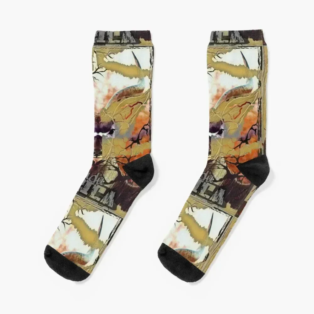 

Kudu Art 1 Socks New year's designer Men's Socks Luxury Women's