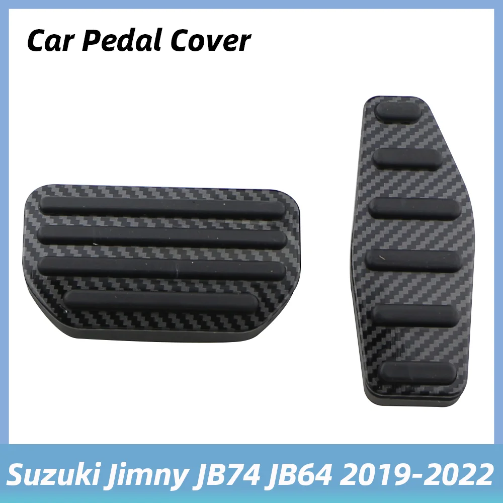 

For Suzuki Jimny JB74 JB64 2019 2020 2021 2022 Carbon Fiber Black Car Pedal Cover Gas Brake Pedals Pads Protection Accessories