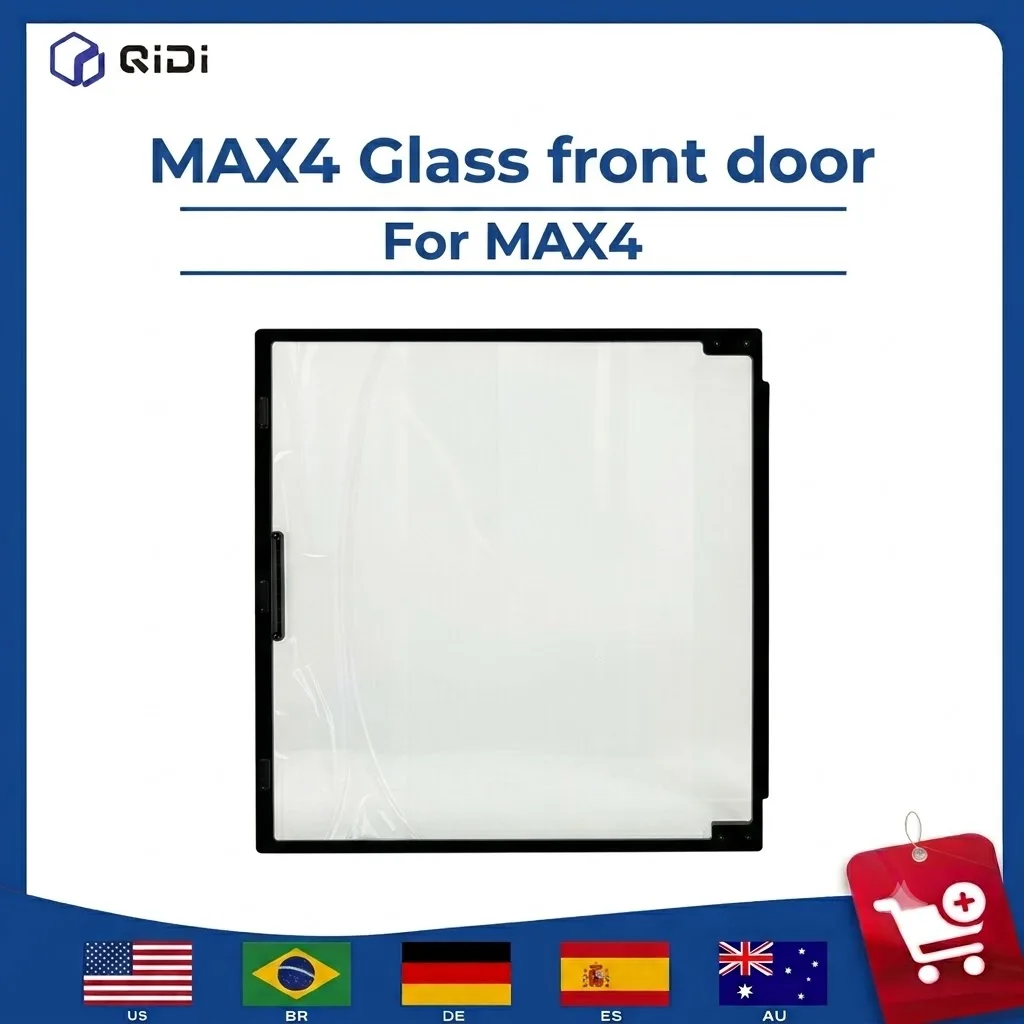 QIDI MAX4 Glass Front Door Panel Replacement Door Assembly for MAX4 3D Printer Original Spare Parts