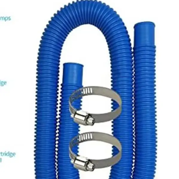 32mm Pool Hose Set With Metal Clips Elastic Iron Hoop Easy Install For Above Ground For Intex 300 GPH 530 GPH Pool Accessories