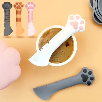 Multifunction Pet Canned Spoon Jar Opener Puppy Feeding Mixing Wet Dry Scoop Cat Dog Accessories Feeder Shovel Pets Tableware 4