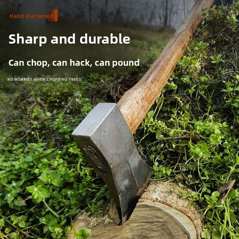 Forged Rail Steel Chopping Overlord Household Outdoor Multifunctional Mountain Cutting Trees Splitting Firewood