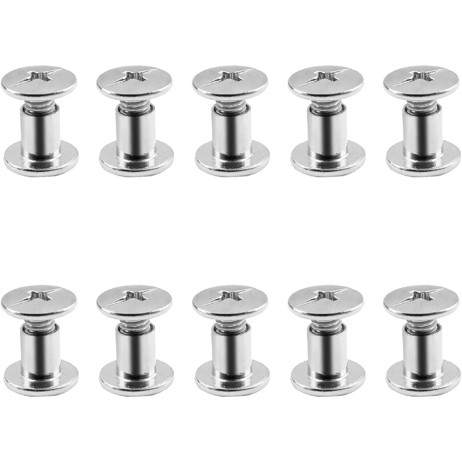 

50 комплектов винтов M5 x 6 мм Chicago, крепежные винты Phillips Chicago, набор крепежных винтов для кожаных скрапбукинга, книги Pho