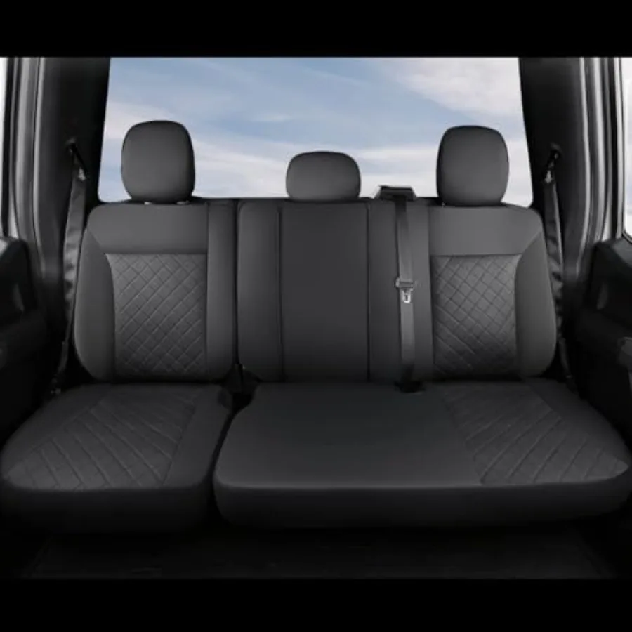 

Чехлы на задние сиденья автомобиля, изготовленные на заказ, для пикапов F150 2009-2025 и F250 F350 F450 Super Crew/Crew Cab 2017-2025, из искусственной кожи
