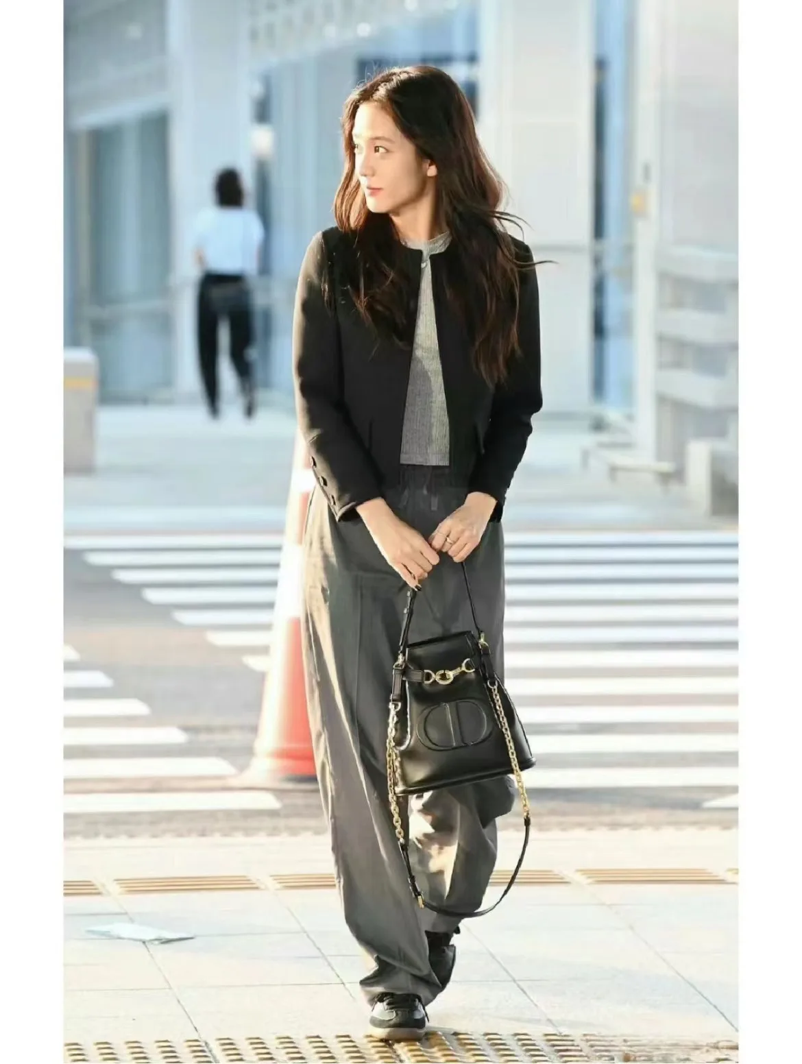 مريح مريح مستقيم الساق عارضة Dstring التخسيس دعوى السراويل عالية الخصر كيت التفاصيل تخفيف Sle المرأة الجينز #2