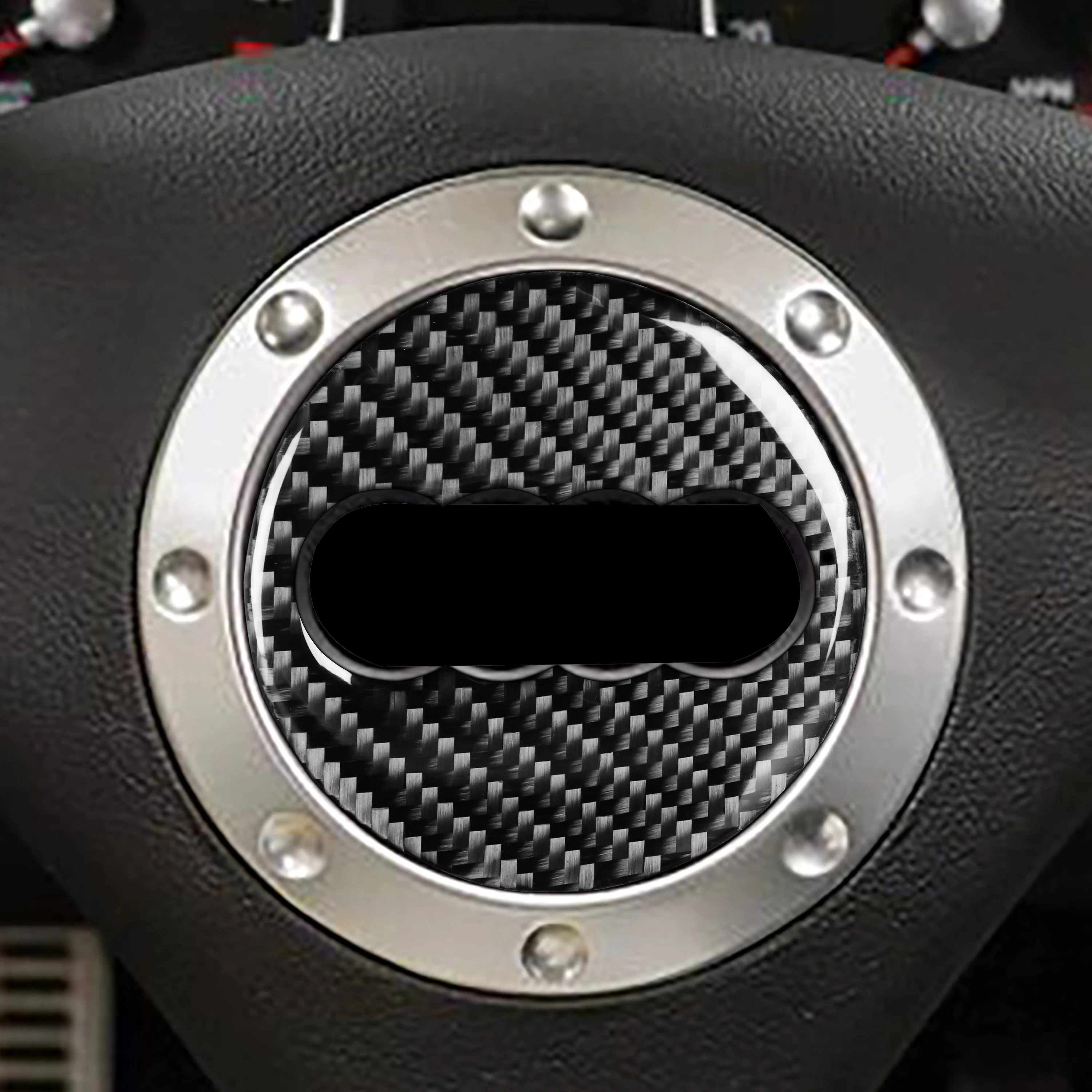 

Carbon Fiber Car Steering Wheel Pancel Sticker Cover Decorative Trim Accessories For Audi TT 8N 2001 2002 2003 2004 2005 2006