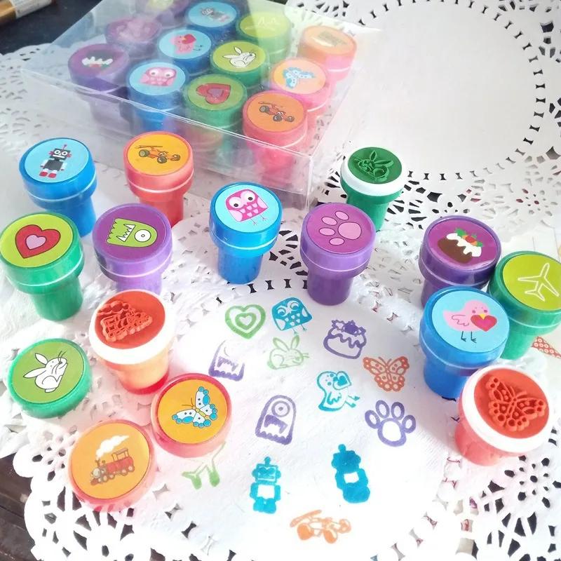 

10Pcs Cute Cartoon Animal Dinosaur Self Ink Seal Stamps Treat Kids Birthday Baby Shower Party Favors Gift Goodie Bag Pinata Fill
