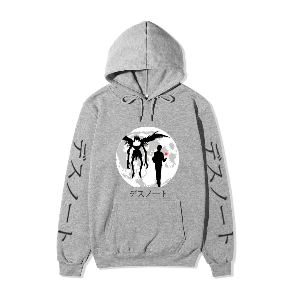 Oversized Men Hoodie Death Note Unisex Hoodies Japanese Anime Printed Men's Hoodie Streetwear Fleece Casual Sweatshirt