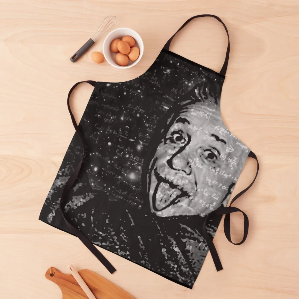 

Einstein with formulas Apron For Man Haircut Kitchen Novel Kitchen Accessories for women with pocket Apron