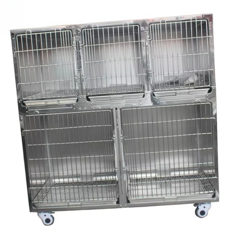 

Pet Superior Quality Veterinary Instrument Favorable Vet 5 Door Cage With Stainless Steel Cages Veterinary for Pet Supplies