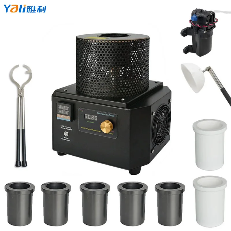 Hot sale   Mini Electric Temperature Control Induction Melting Furnace For Gold Furnace 1KG