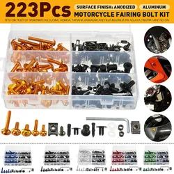 223pcs CNC Screws Motorcycle Alloy Fairing Bolt Screw Nut Kit M6 M5 For Suzuki GSXR 600 750 1000 K1-K8 Yamaha Bmw Honda Kawasaki