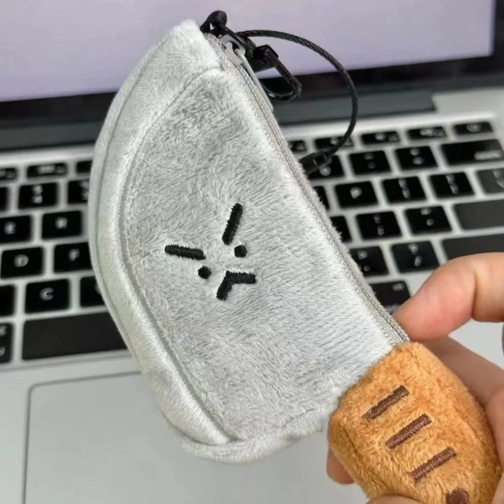 Funny Funny Shape Plush Pendant Mini Coin Purse Headphone Bag Gift