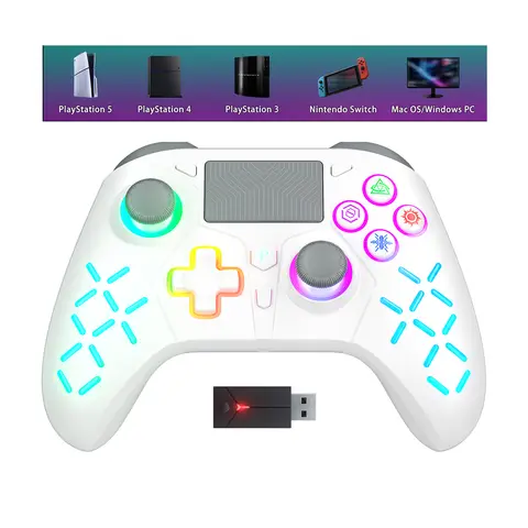 Ps5/Ps4 Konsolu için Gamepad - P5 Kablosuz Kumanda, Çift Titreşimli Hall Etkisi, Turbo Dokunmatik Yüzeyli, Oyun Uzaktan Aksesuarları