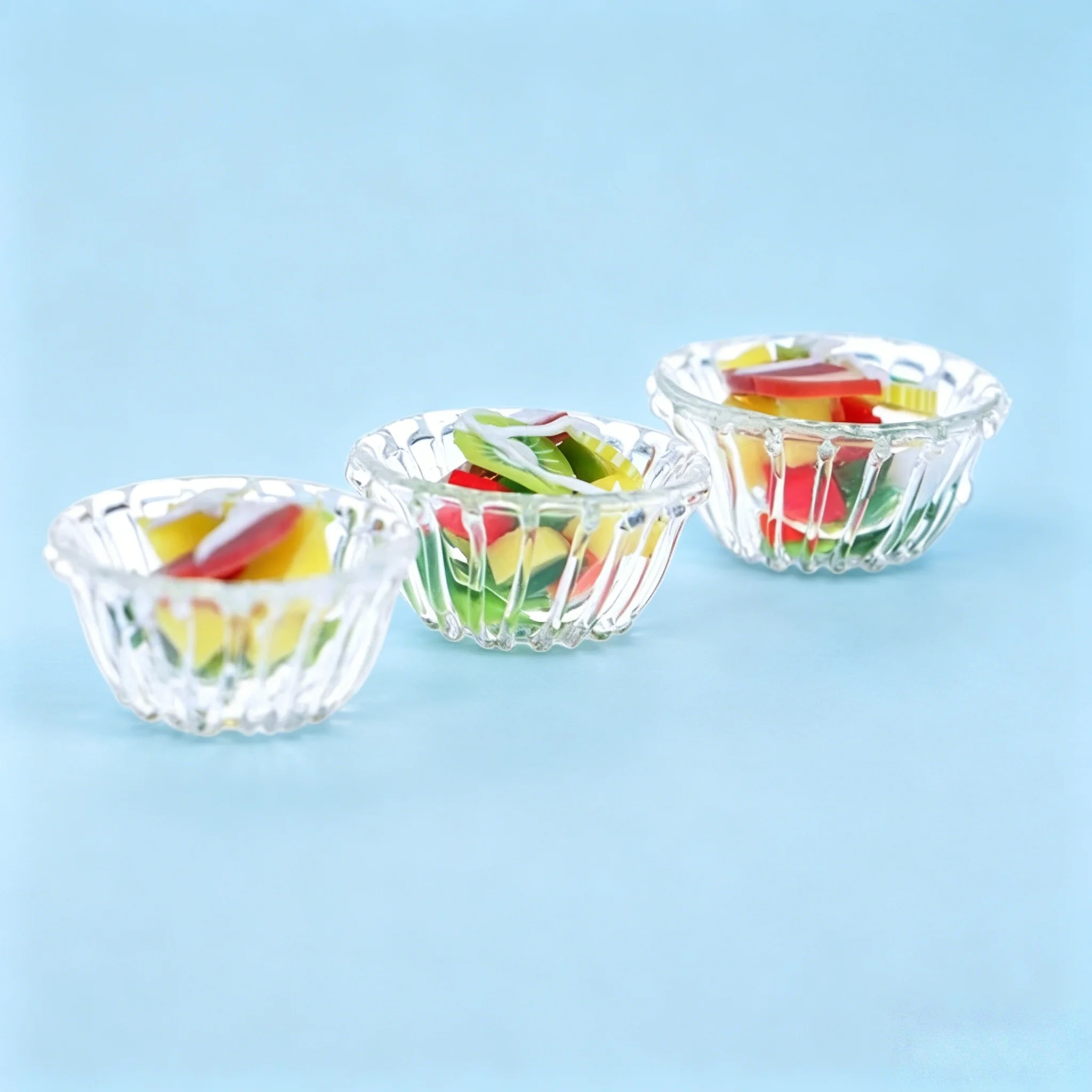 Miniatura de ensalada de verduras para casa de muñecas, modelo 1:12, accesorios de cocina, juguetes