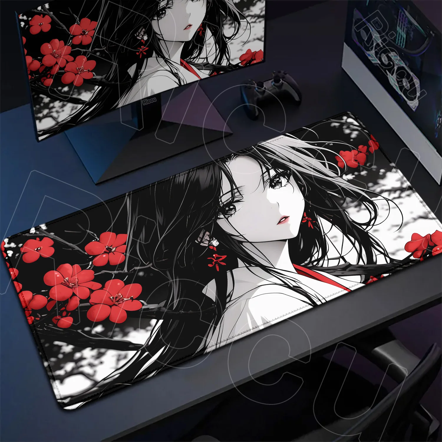 

XXL HD Mask anime girl Mouse Pad Large Computer Office Game Table Mat Rubber 400X900mm Gaming Keyboard Mousepads expand Desk Mat