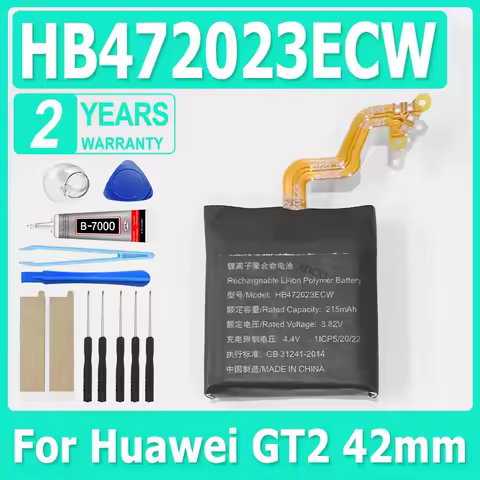 HB472023ECW Battery 215mAh Batteries For huawei GT2 smartwatch GT 2 42MM Battery New Battery + Tools